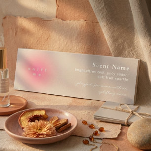 Carte De Visite Mini Échantillon de parfum rose Blush Mini-carte de tes