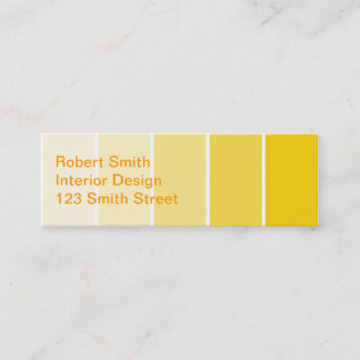 Carte De Visite Mini Échantillons de peinture jaune soleil