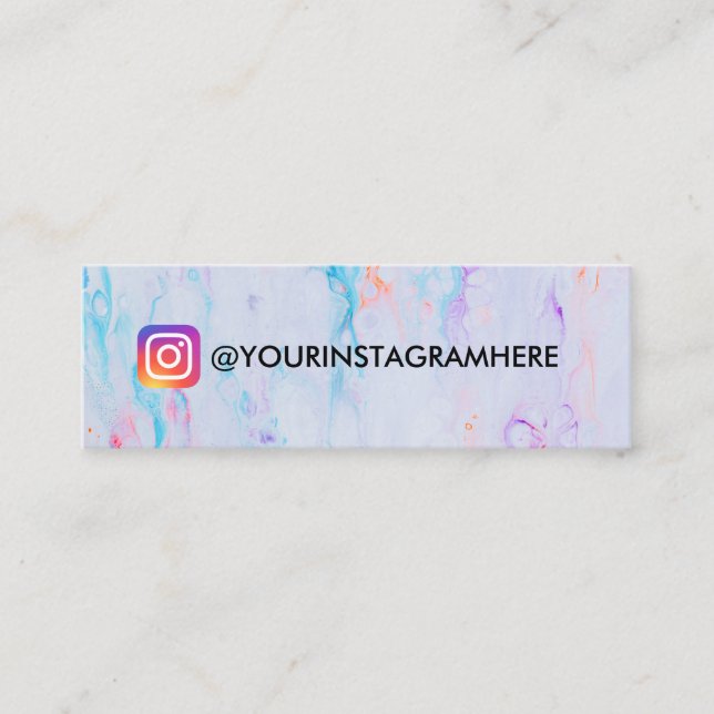 Carte De Visite Mini éclaboussure de peinture instagram (Devant)