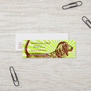 Carte De Visite Mini Éclat de chien de Basset Hound