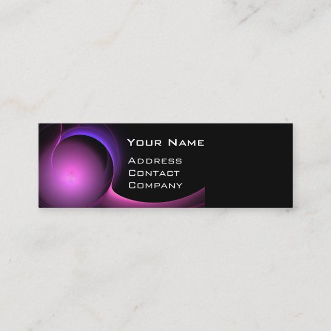 Carte De Visite Mini ECLIPSE MONOGRAM Vibrant noir violet (Devant)