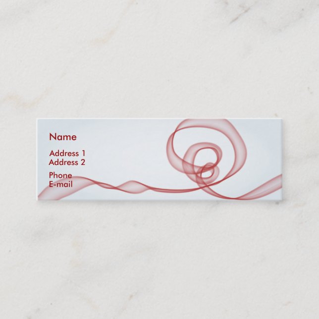 Carte De Visite Mini Écoulement rouge (Devant)