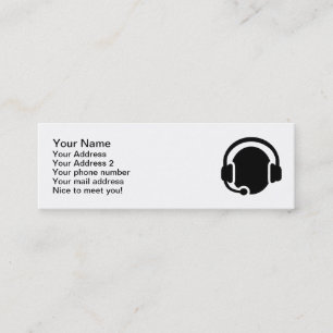 Carte De Visite Mini Écouteurs de casque
