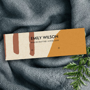 CARTE DE VISITE MINI ÉCRAN ABSTRAIT MODERNE TERRACOTTA RED ART STUD