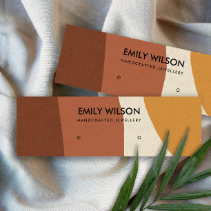 CARTE DE VISITE MINI ÉCRAN ABSTRAIT MODERNE TERRACOTTA RED ART STUD