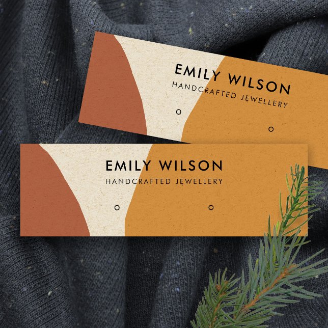 CARTE DE VISITE MINI ÉCRAN ABSTRAIT MODERNE TERRACOTTA RED ART STUD (Créateur téléchargé)