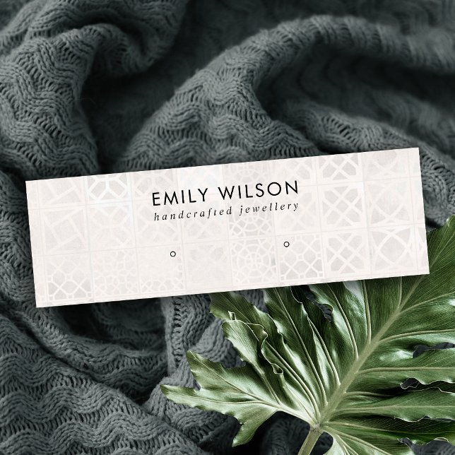 CARTE DE VISITE MINI ÉCRAN D'APPROVISIONNEMENT EN TILE MAROCAIN BLANC T (Créateur téléchargé)