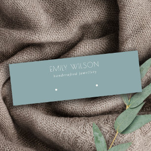 Carte De Visite Mini Écran de collier bleu gris sombre simple