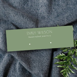 Carte De Visite Mini Écran de collier vert moisi simple