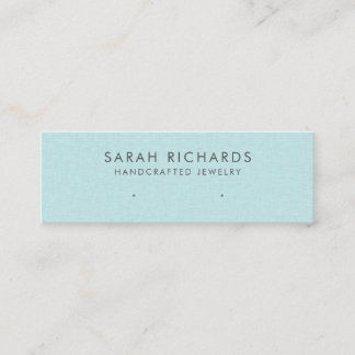 Carte De Visite Mini Écran d'oreille Chic Aqua Turquoise Blue Jewelry