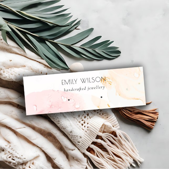 Carte De Visite Mini Écran d'oreille couleur rose Abstrait (Créateur téléchargé)