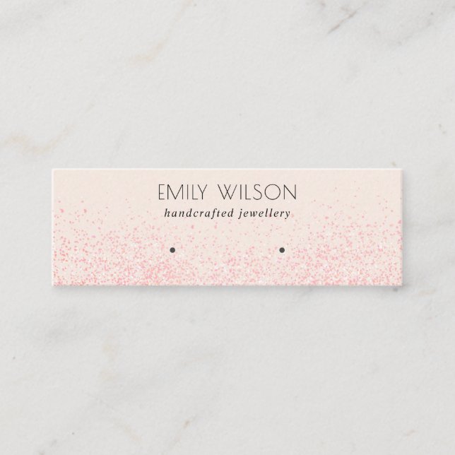 Carte De Visite Mini Écran d'oreille de Parties scintillant rose brilla (Devant)