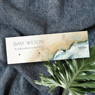 Carte De Visite Mini Ecran d'oreille de plage de sable des vagues de la