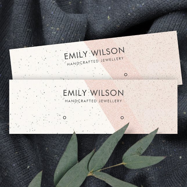 Carte De Visite Mini Écran d'oreille en céramique blanche Blush Parties (Créateur téléchargé)