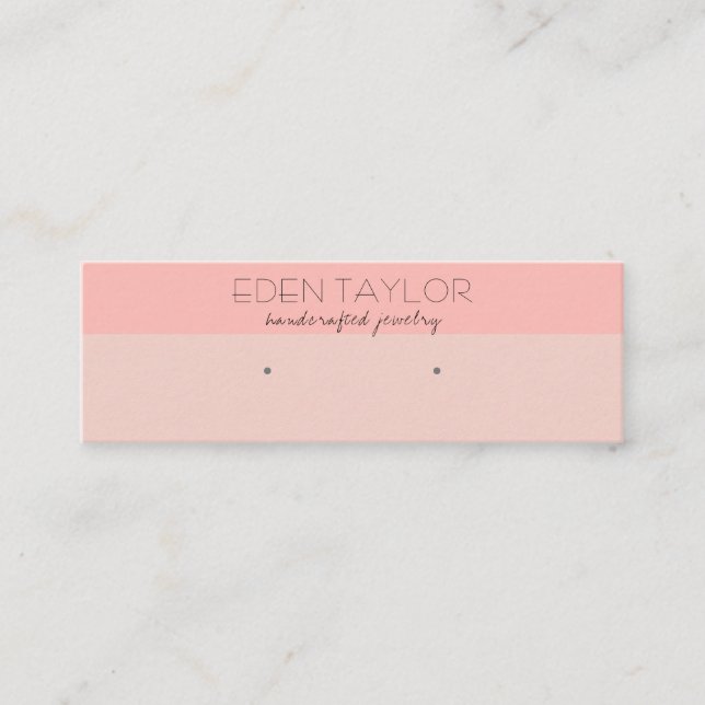 Carte De Visite Mini Écran d'oreille en cuir rose (Devant)