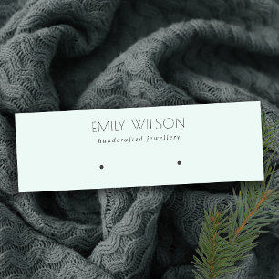 Carte De Visite Mini Écran d'oreille minimal simple et doux Sky Blue A