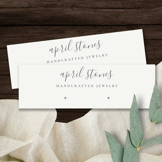 Carte De Visite Mini Écran d'oreille noir gris minimal (Créateur téléchargé)