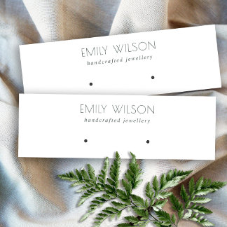 Carte De Visite Mini Écran D'Oreille Simple Noir Et Blanc Minimal