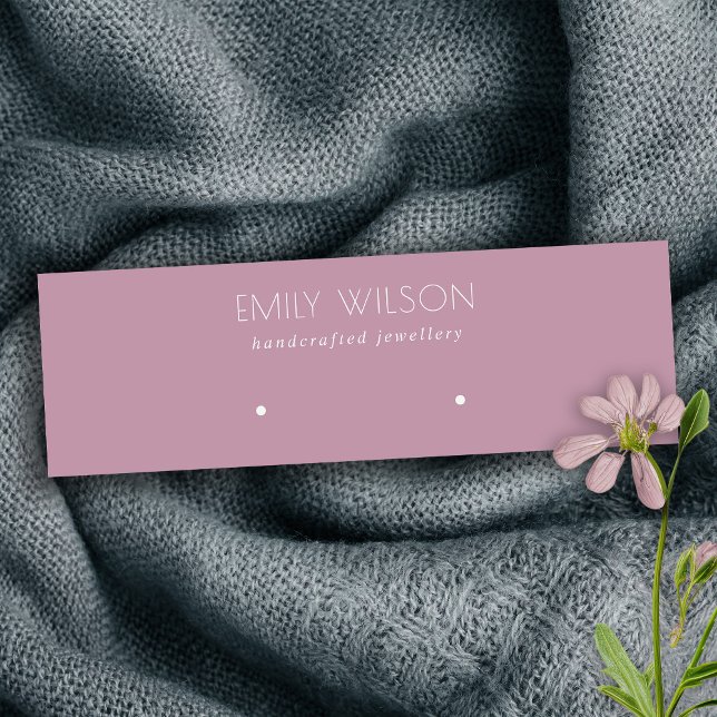 Carte De Visite Mini Écran d'oreille simple rose pourpre (Créateur téléchargé)