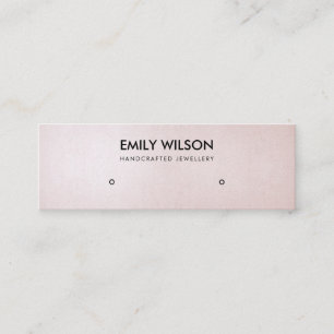 CARTE DE VISITE MINI ÉCRAN DOUX PEARL BLUSH PINK STUD EARRÊT AFFICHE 