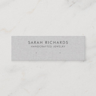 Carte De Visite Mini Écran minimaliste de bijoux gris clair