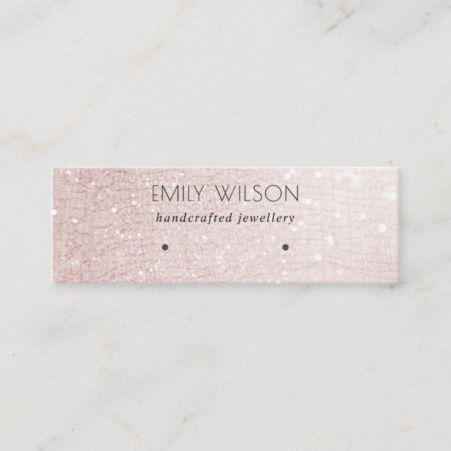 Carte De Visite Mini Écran rose  Gold Sparkle Parties scintillant (Devant)