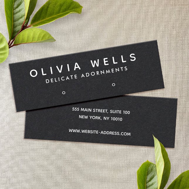 Carte De Visite Mini Écran simple et moderne de l'oreille noire Mini (Créateur téléchargé)