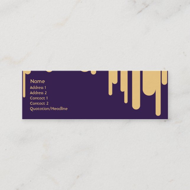 Carte De Visite Mini Égouttements - maigres (Devant)
