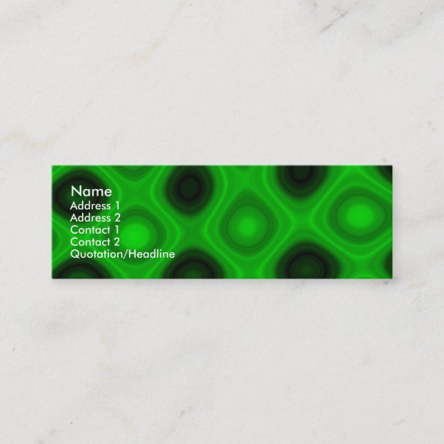 Carte De Visite Mini Électricité verte II (Devant)