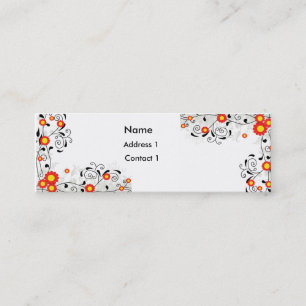 Carte De Visite Mini Élégance florale