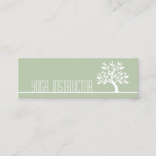 Carte De Visite Mini Elégant arbre Yoga Instructeur Wellness Life Coach
