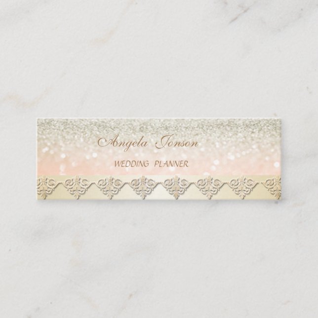 Carte De Visite Mini Élégant Chic de Style Professionnel (Devant)