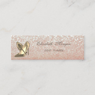 Carte De Visite Mini Elegant  Chic  Moderne Pailleté Bokeh - Talons Hau