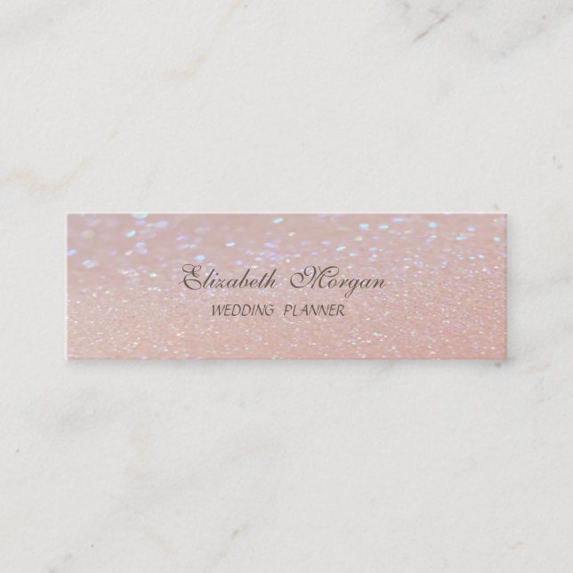 Carte De Visite Mini Élégant Chic Professionnel  Moderne Bokeh Pailleta (Devant)