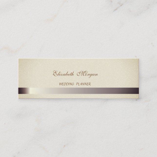 Carte De Visite Mini Élégant de style professionnel Pailleté (Devant)
