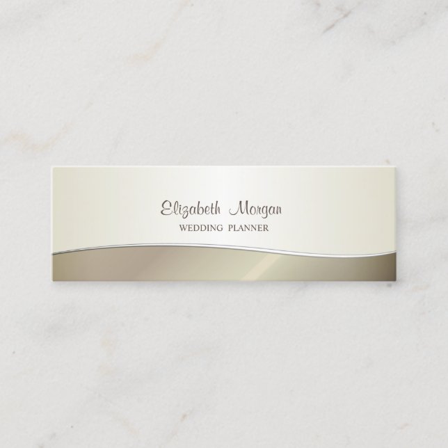Carte De Visite Mini Élégant Élégant Simple (Devant)