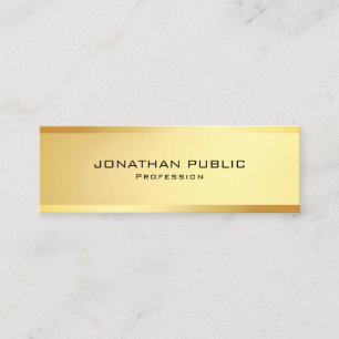 Carte De Visite Mini Elégant Faux Gold Moderne Simple Modèle Mini