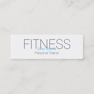 Carte De Visite Mini Élégant formateur de fitness personnel moderne
