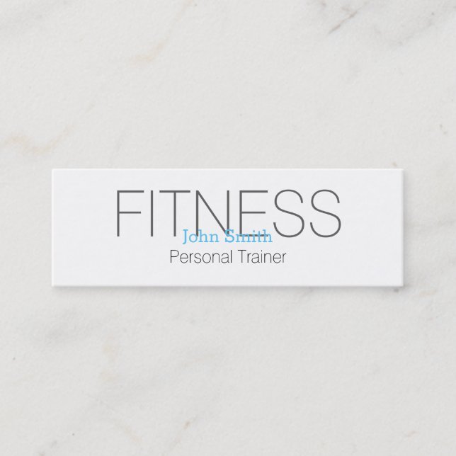 Carte De Visite Mini Élégant formateur de fitness personnel moderne (Devant)