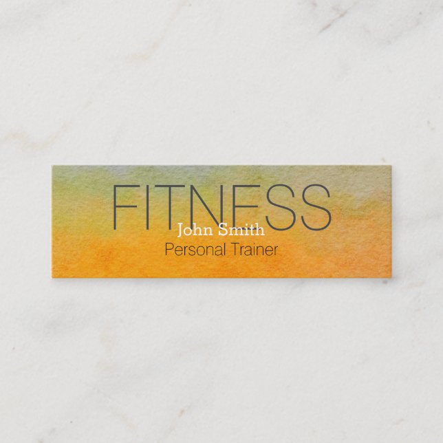 Carte De Visite Mini Élégant formateur de fitness personnel moderne (Devant)