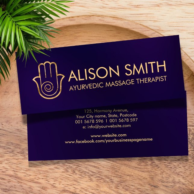 Carte De Visite Mini Élégant Hamsa Main Energy Spiral (Créateur téléchargé)