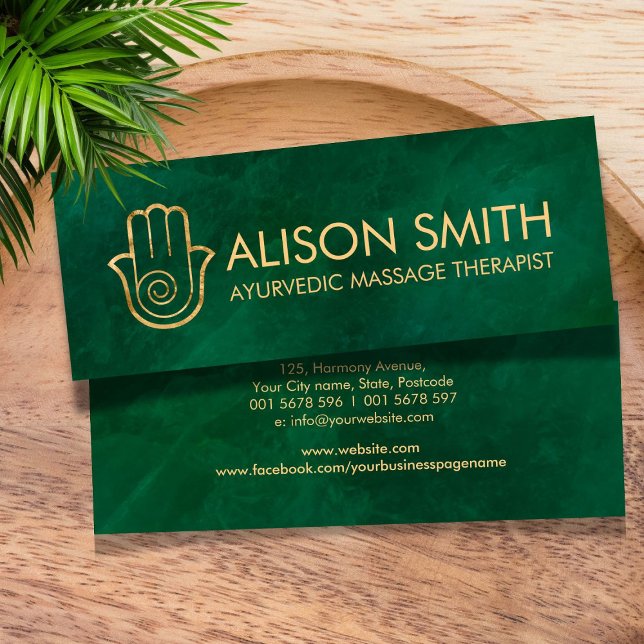 Carte De Visite Mini Élégant Hamsa Main Energy Spiral (Créateur téléchargé)