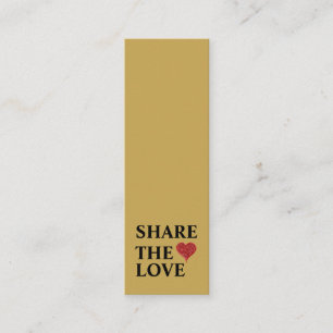 Carte De Visite Mini Élégant minimaliste moderne Red Heart Reference Ca