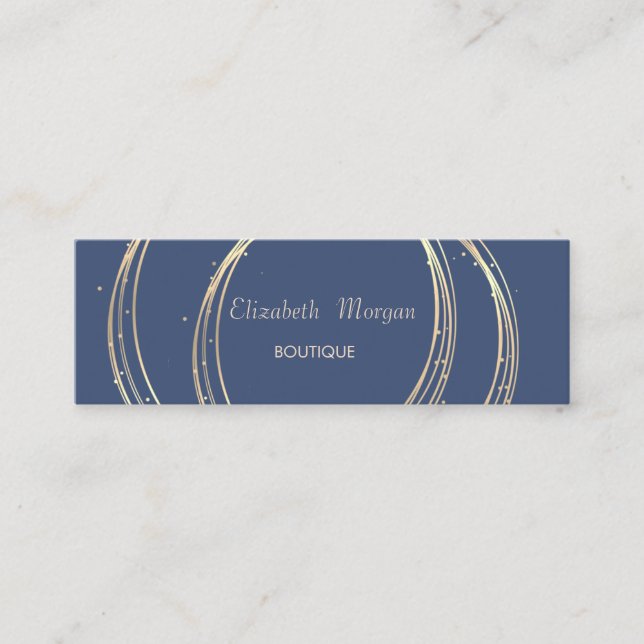 Carte De Visite Mini Elégant moderne, Cercles d'or (Devant)