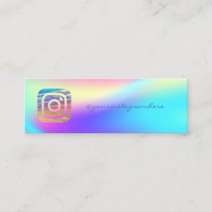Carte De Visite Mini Élégant Moderne, Réseau Social Instagram Coloré