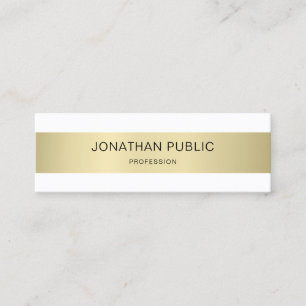 Carte De Visite Mini Élégant Moderne Simple Plain Luxe Professionnel