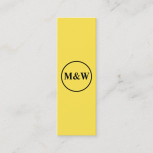 Carte De Visite Mini Élégant Monogram Professional