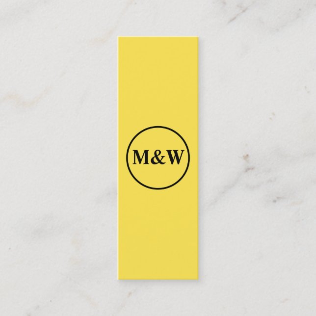 Carte De Visite Mini Élégant Monogram Professional (Devant)