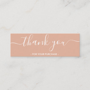 Carte De Visite Mini Elegant Pink Business Thank You