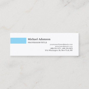 Carte De Visite Mini Élégant profil minimaliste simple